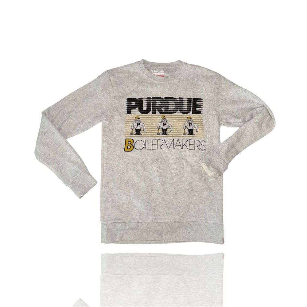 Vintage Style Purdue Boilermakers Crewneck Sweatshirt: Womens XS: BIG 10 Conf.